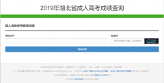 武汉大学成人高考成绩查询